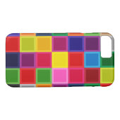 Carré multicolore fille Iphone 7 coque (Dos (Horizontal))
