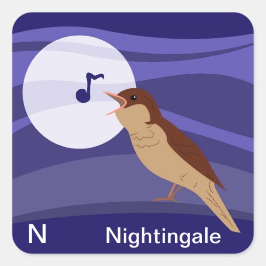 Carré N pour Sticker Nightingale (Devant)