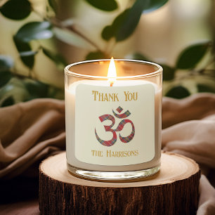 Carré Name. Symbole Tartan Om Sticker 3 en Merci