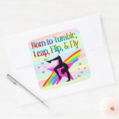 CARRÉ NÉ À TUMBLE GYMNASTICS STICKER (Enveloppe)