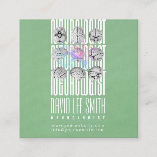 Carré Neurologue Tipographyc carte de visite (Devant)
