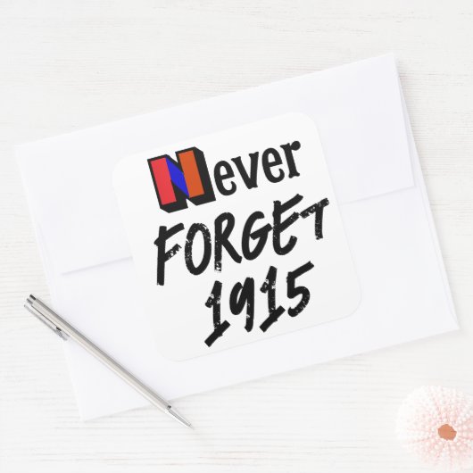 Carré Never Forget 1915 Sticker (Enveloppe)