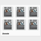 Carré No dog left behind, GSD sticker (Feuille)