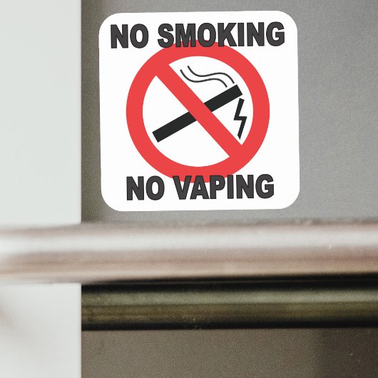 Carré No Smoking No Vaping Signal sticker