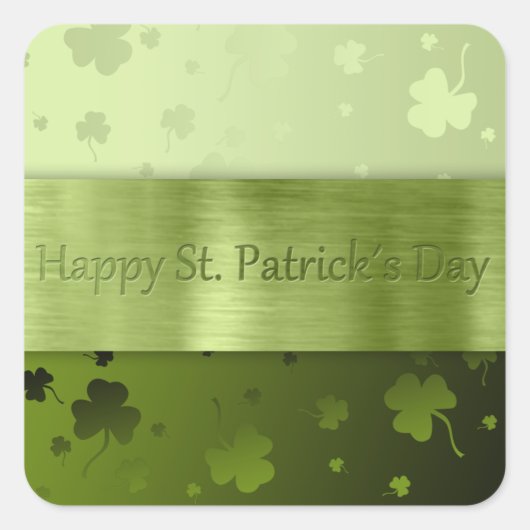 Carré Noble St. Patrick's Day Shamrocks - Sticker (Devant)