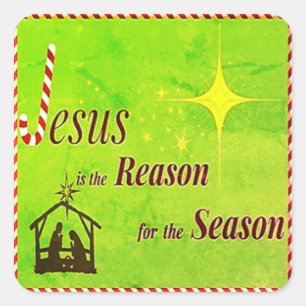 Carré Noël Jésus est le Sticker de la raison