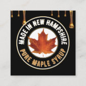 Carré Nom d'état MAPLE SYRUP CARTE DE VISITE avec goutte (Devant)