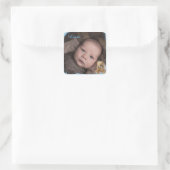 Carré Nom du bébé et Sticker photo (Sac)