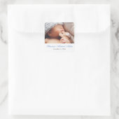 Carré Nom photo simplement bienheureux Bleu - Sticker ca (Sac)