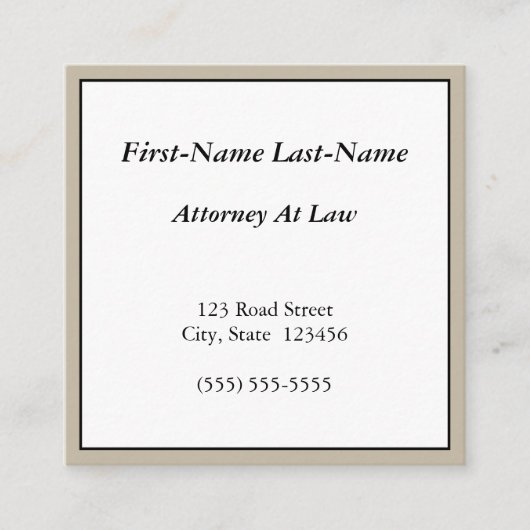 Carré Nostalgique, Carte de visite de procureur professi (Devant)