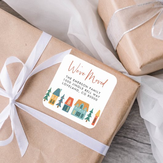 Carré Nous avons déplacé Sticker de vacances