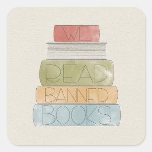 Carré Nous Avons Lu Banned Books Sticker