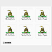Carré Nous le peuple Gadsden Sticker Drapeau (Feuille)