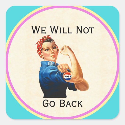 Carré Nous Ne Retournerons Pas Sticker (Devant)