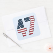 Carré Numéro 47 Sticker Set (Enveloppe)