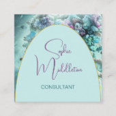 Carré Océan sous la mer Corail QR Carte de visite (Devant)