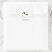 Carré Olive Oil Wedding Favors Sticker (Sac)