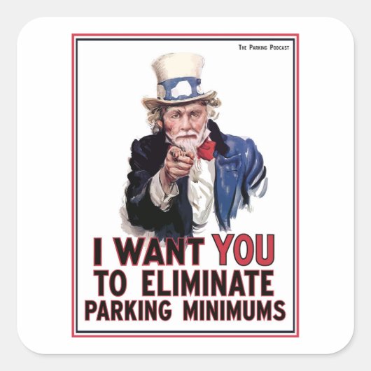 Carré Oncle Shoup Je Veux Que Vous Sticker (Devant)