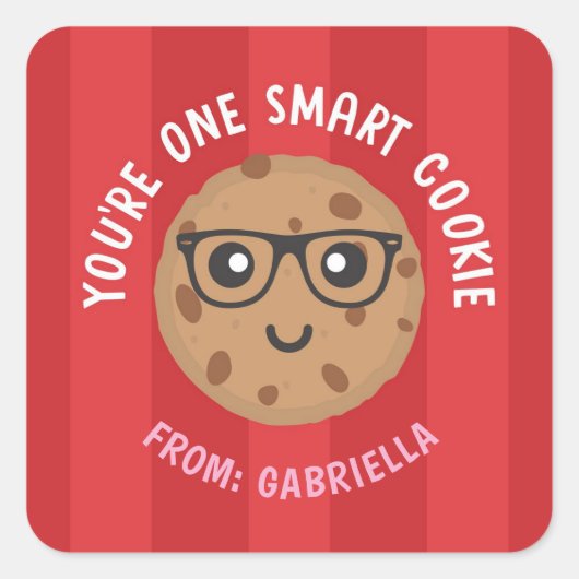 Carré One Smart Cookie Valentine's Day Sticker (Devant)
