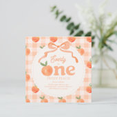 Carré One Sweet Peach Invitation Anniversaire (Debout devant)