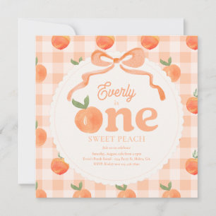 Carré One Sweet Peach Invitation Anniversaire