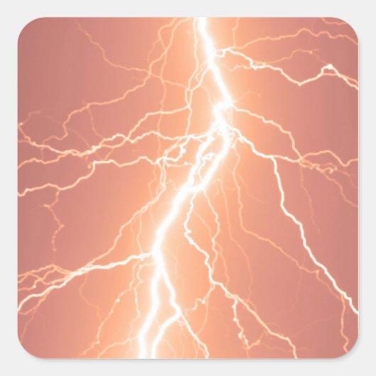 Carré Orange Lightning Strike - Sticker (Devant)