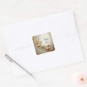 Carré Ornate Gold Flourish Sticker (Enveloppe)