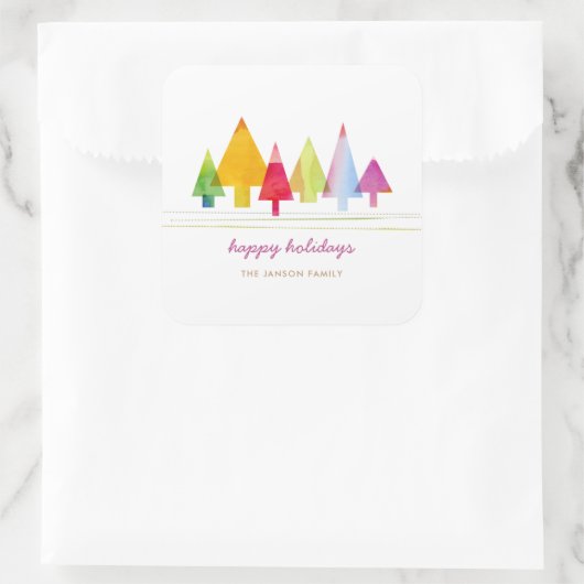 Carré Painted Pines Sticker (Sac)