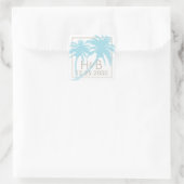 Carré Palm Tree Monogramme Favoriser Sticker U CHOISIR T (Sac)