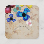 Carré Pansies Carte de visite unique (Devant)