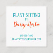 Carré Parade des éléphants en Carte de visite orange (Dos)