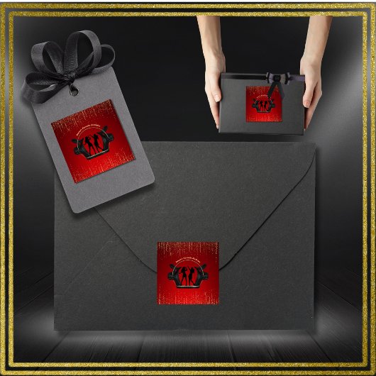 Carré Partition musicale moderne Karaoke Sticker d'anniv