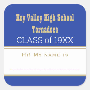 Carré Party! Custom Class Reunion name tag Sticker