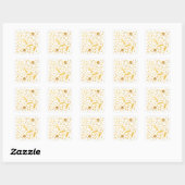 Carré Pasta Varieties Seamless Pattern Sticker (Feuille)