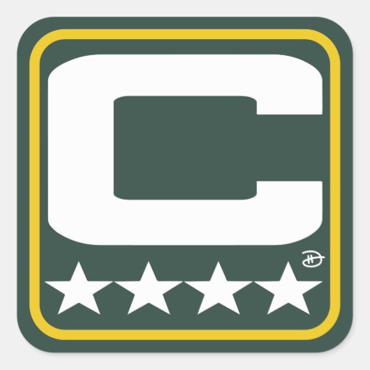 Carré Patch Champion - GB Green Sticker (Devant)