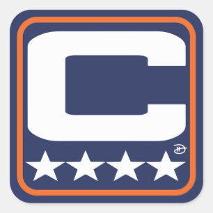 Carré Patch Champion - Sticker Bleu CHI