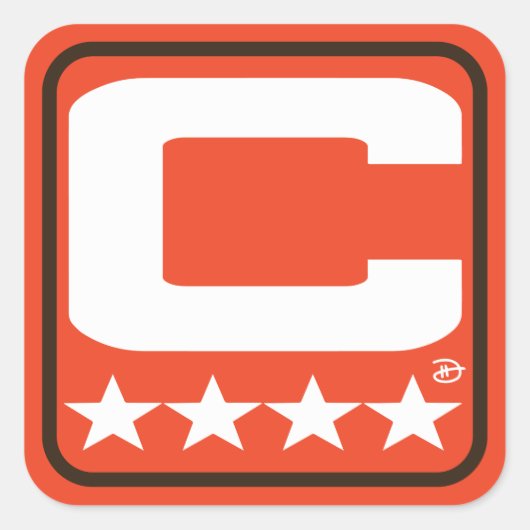 Carré Patch Champion - Sticker CLE Orange (Devant)