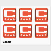 Carré Patch Champion - Sticker CLE Orange (Feuille)