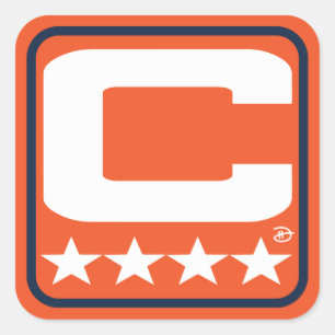 Carré Patch Champion - Sticker DEN Orange
