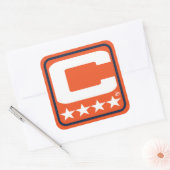 Carré Patch Champion - Sticker DEN Orange (Enveloppe)