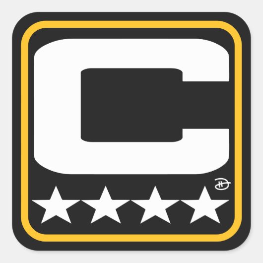 Carré Patch Champion - Sticker noir PIT (Devant)