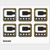 Carré Patch Champion - Sticker noir PIT (Feuille)