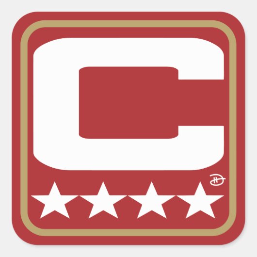 Carré Patch Champion - Sticker rouge SF (Devant)