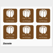 Carré Patch citrouille dans Sticker au chocolat (Feuille)