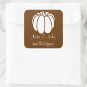 Carré Patch citrouille dans Sticker au chocolat (Sac)