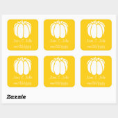 Carré Patch citrouille dans Sticker Jaune (Feuille)