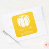 Carré Patch citrouille dans Sticker Jaune (Enveloppe)