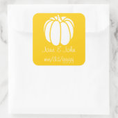 Carré Patch citrouille dans Sticker Jaune (Sac)
