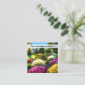 Carré Paysage Moderne Carte de visite coloré (Debout devant)