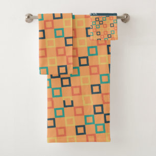 Carré Peach Blue Minimal Motif